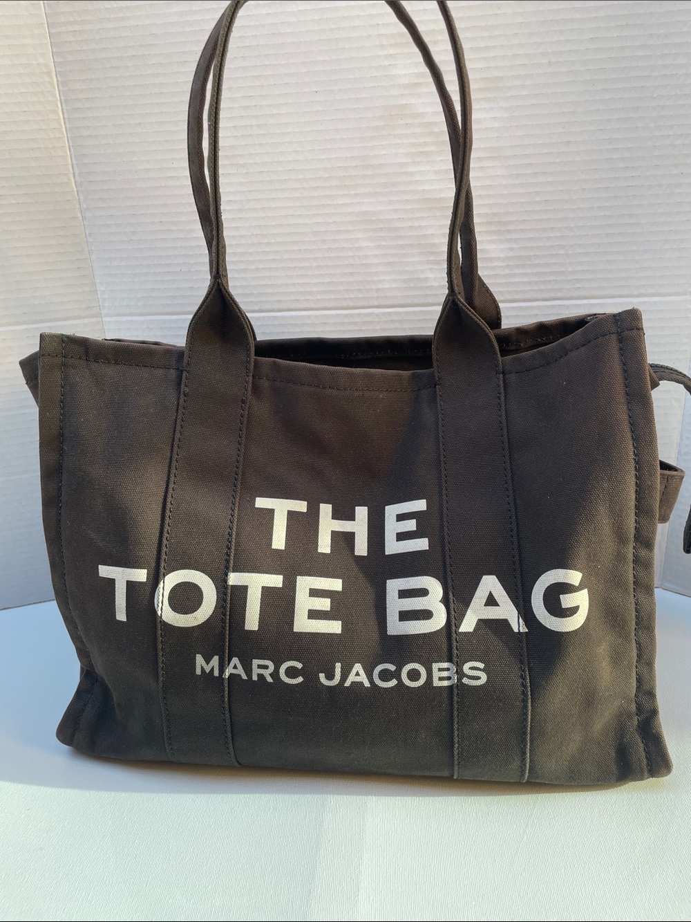 Marc Jacobs Black The Tote Bag Medium Canvas Bag with Fading